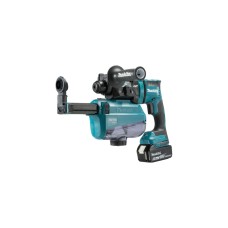 Makita Akku-Kombihammer DHR182RTWJ, 18Volt, Bohrhammer(blau/schwarz, 2x Li-Ionen Akku 5,0Ah, mit Staubabsaugung)