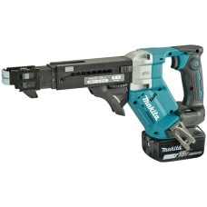 Makita Akku-Magazinschrauber DFR551RTJ, 18Volt(schwarz/blau, 2x Li-Ionen-Akku 5,0Ah, im MAKPAC Gr.3)