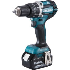 Makita Akku-Schlagbohrschrauber DHP484RTJ, 18Volt(blau/schwarz, 2x Li-Ionen-Akku 5,0Ah, im MAKPAC Gr.2)