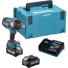 Makita Akku-Schlagschrauber TW001GM201 XGT, 40Volt(blau/schwarz, 2x Li-Ion XGT Akku 4Ah, im Koffer)