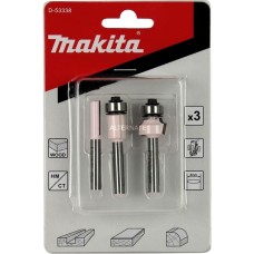 Makita Fräser-Set D-53338, 3-teilig(6mm-Schaft)