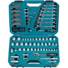 Makita Handwerkzeug-Set E-06616, 120-teilig(inkl. Umschalt-Knarre 3/8", Koffer)
