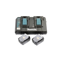 Makita Power Source Kit 18V 5Ah, Set(schwarz, 2x Akku BL1850B, 1x Ladegerät DC18RD)