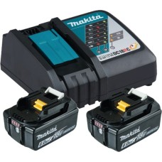 Makita Power Source Kit 18V 6Ah, Set(schwarz, 2x Akku BL1860B, 1x LadegerätDC18RC)