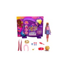 Mattel Barbie Color Reveal Glitzer! Haarwechsel Puppe Glitzerblau mit 25 Überraschungen