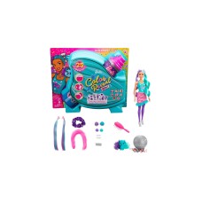 Mattel Barbie Color Reveal Glitzer! Haarwechsel Puppe Glitzerviolett mit 25 Überraschungen