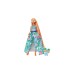 Mattel Barbie Extra Fancy Puppe im blauen Kleid mit Blumenmuster