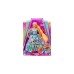 Mattel Barbie Extra Fancy Puppe im blauen Kleid mit Blumenmuster