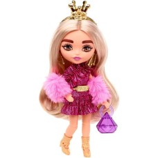 Mattel Barbie Extra Mini Puppe mit goldener Krone (blond)
