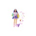 Mattel Barbie Extra Puppe 20 - lavendelfarbenes Haar/Schmetterlings-Haarspange
