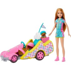 Mattel Barbie Family & Friends Stacie Go-Kart, Puppe