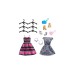 Mattel Barbie Fashionistas Kleiderschrank mit Puppe, Puppenmöbel