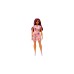 Mattel Barbie Fashionistas-Puppe mit pinkfarbenen Strähnen und Kleid mit Herzaufdruck
