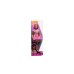 Mattel Barbie Fashionistas-Puppe mit pinkfarbenen Strähnen und Kleid mit Herzaufdruck