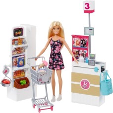 Mattel Barbie Supermarkt und Puppe