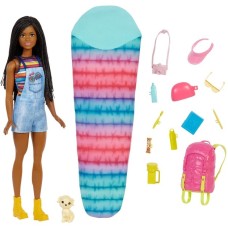 Mattel Barbie “It takes two! Camping” Spielset mit Brooklyn Puppe, Hündchen und Accessoires