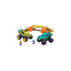 Mattel MEGA Hot Wheels Monster Trucks Mega-Wrex Knochen Crash Stuntbahn, Konstruktionsspielzeug