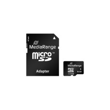 MediaRange 16 GB microSDHC, Speicherkarte(schwarz, Class 10)