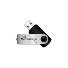 MediaRange Flexi-Drive 8 GB, USB-Stick(schwarz/silber, USB-A 2.0)