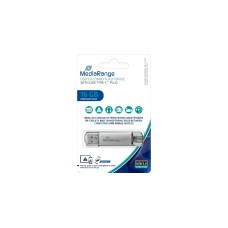 MediaRange Kombo-Speicherstick 16 GB, USB-Stick(silber/transparent, USB-A 3.2 Gen 1, USB-C 3.2 Gen 1)