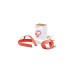 Meta Quest 3 Headset-Einlage und Headset-Riemen (Blood Orange)(orange)