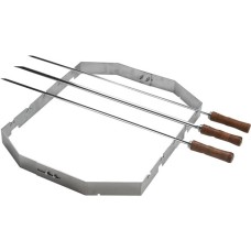 Moesta Churrasco'BBQ Set für Smokin' PizzaRing, für 57cm Kugelgrill, Spieß(edelstahl)