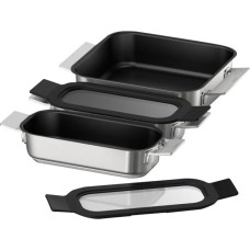 Neff Kochgeschirr-Set Induktion Z9403FF0, Pfannen-Set(edelstahl/schwarz, 1x medium, 2x klein mit Glasdeckel)