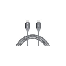 USB-C Stecker(grau, 1 Meter, PD, Laden mit bis zu 100 Watt)