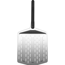 Ooni Premium Pizzaheber 12", perforiertes Aluminium, Grillbesteck(silber/schwarz, für Pizzen bis ca. Ø 30cm)