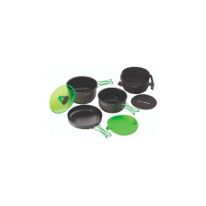 Optimus Terra Camp 4 Kochtopfset, Topf-Set(grau/grün, 7-teilig)