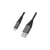 Lightning Stecker(schwarz, 2 Meter, gesleevt)