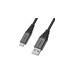 USB-C Stecker(schwarz, 3 Meter, PD, gesleevt)