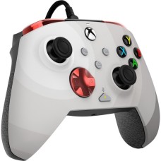 PDP Rematch Advanced Wired Controller - Radial White, Gamepad(grau/rot, für Xbox Series X|S, Xbox One, PC)
