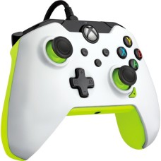 PDP Wired Controller - Electric White, Gamepad(weiß/neon-grün, für Xbox Series X|S, Xbox One, PC)