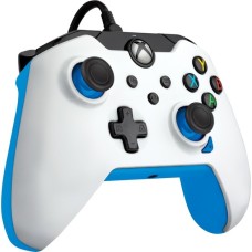 PDP Wired Controller - Ion White, Gamepad(weiß/neon-blau, für Xbox Series X|S, Xbox One, PC)