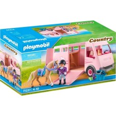 PLAYMOBIL 71237 Pferdetransporter, Konstruktionsspielzeug