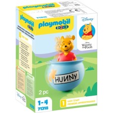 PLAYMOBIL 71318 1.2.3 & Disney: Winnies Stehauf-Honigtopf, Konstruktionsspielzeug