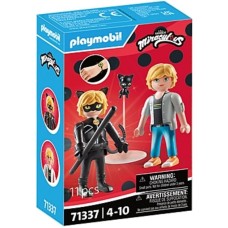 PLAYMOBIL 71337 Miraculous: Adrien & Cat Noir, Konstruktionsspielzeug