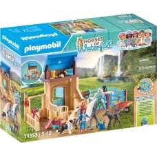 PLAYMOBIL 71353 Horses of Waterfall Amelia & Whisper mit Pferdebox, Konstruktionsspielzeug