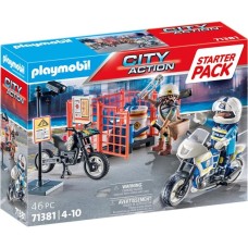 PLAYMOBIL 71381 City Action Starter Pack Polizei, Konstruktionsspielzeug
