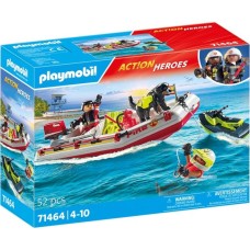 PLAYMOBIL 71464 City Action Feuerwehrboot mit Aqua Scooter, Konstruktionsspielzeug