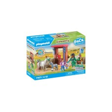 PLAYMOBIL 71471 Country Starter Pack Tierarzteinsatz bei den Eseln, Konstruktionsspielzeug