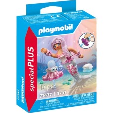PLAYMOBIL 71477 specialPLUS Meerjungfrau mit Spritzkrake, Konstruktionsspielzeug