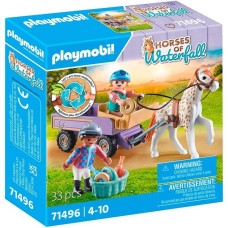PLAYMOBIL 71496 Horses of Waterfall Ponykutsche, Konstruktionsspielzeug