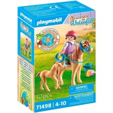 PLAYMOBIL 71498 Horses of Waterfall Kind mit Pony und Fohlen, Konstruktionsspielzeug