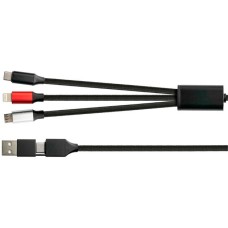 USB-C + Micro-USB + Lightning(schwarz, 1,2 Meter)