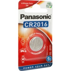 Panasonic Lithium Knopfzelle CR-2016EL/1B, Batterie(1 Stück, CR2016)
