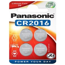 Panasonic Lithium Knopfzelle CR-2016EL/4B, Batterie(4 Stück, CR2016)