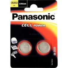 Panasonic Lithium Knopfzelle CR-2032L/2BP, Batterie(silber, 2 Stück)