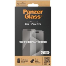 PanzerGlass Displayschutz Classic Fit, Schutzfolie(transparent, iPhone 15 Pro)